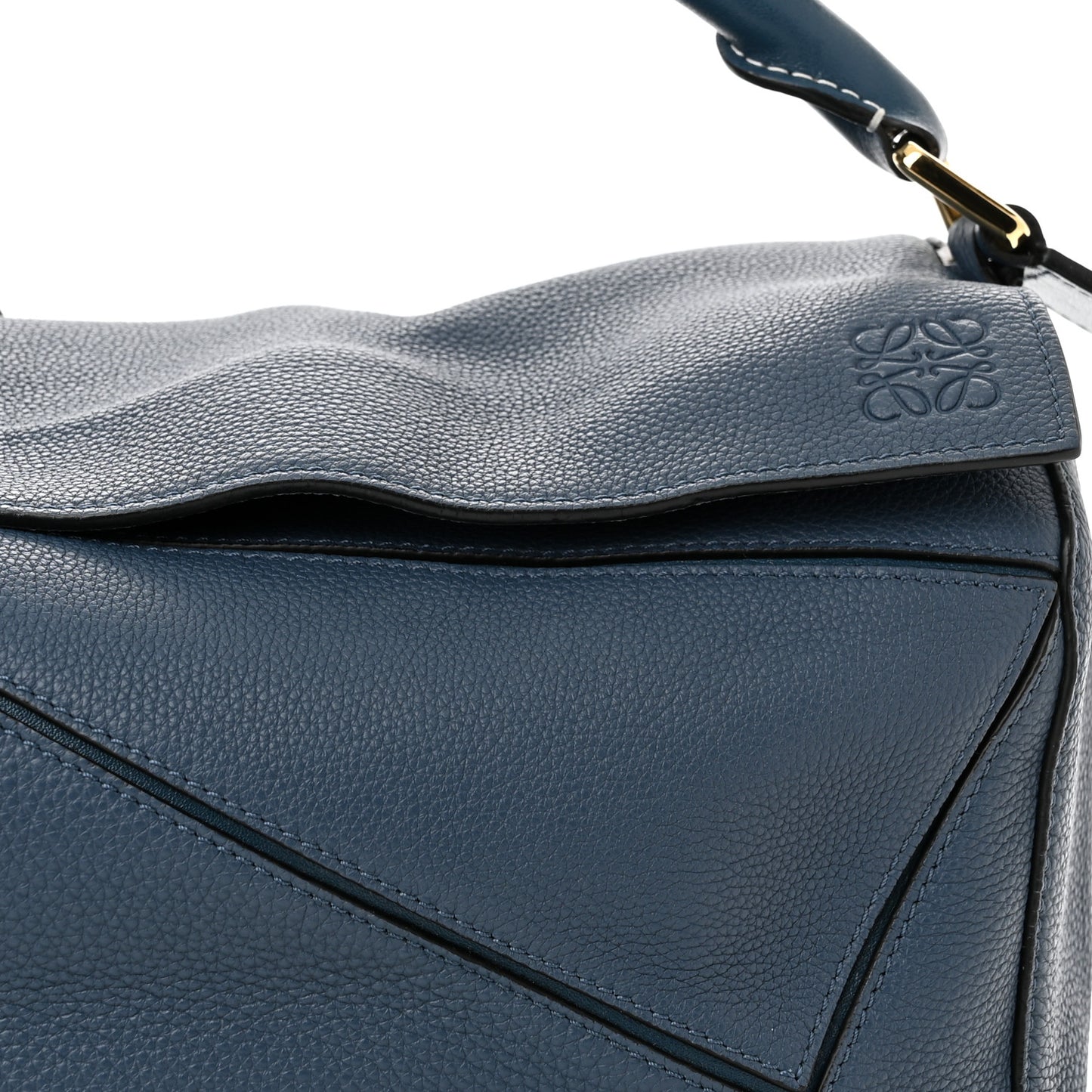 Calfskin Medium Puzzle Bag Dark Blue