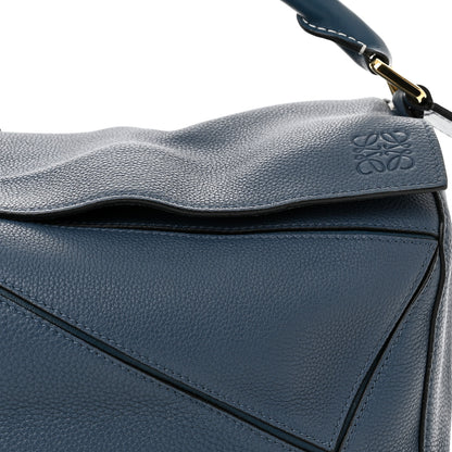 Loewe Calfskin Medium Puzzle Bag Dark Blue 7 of 9