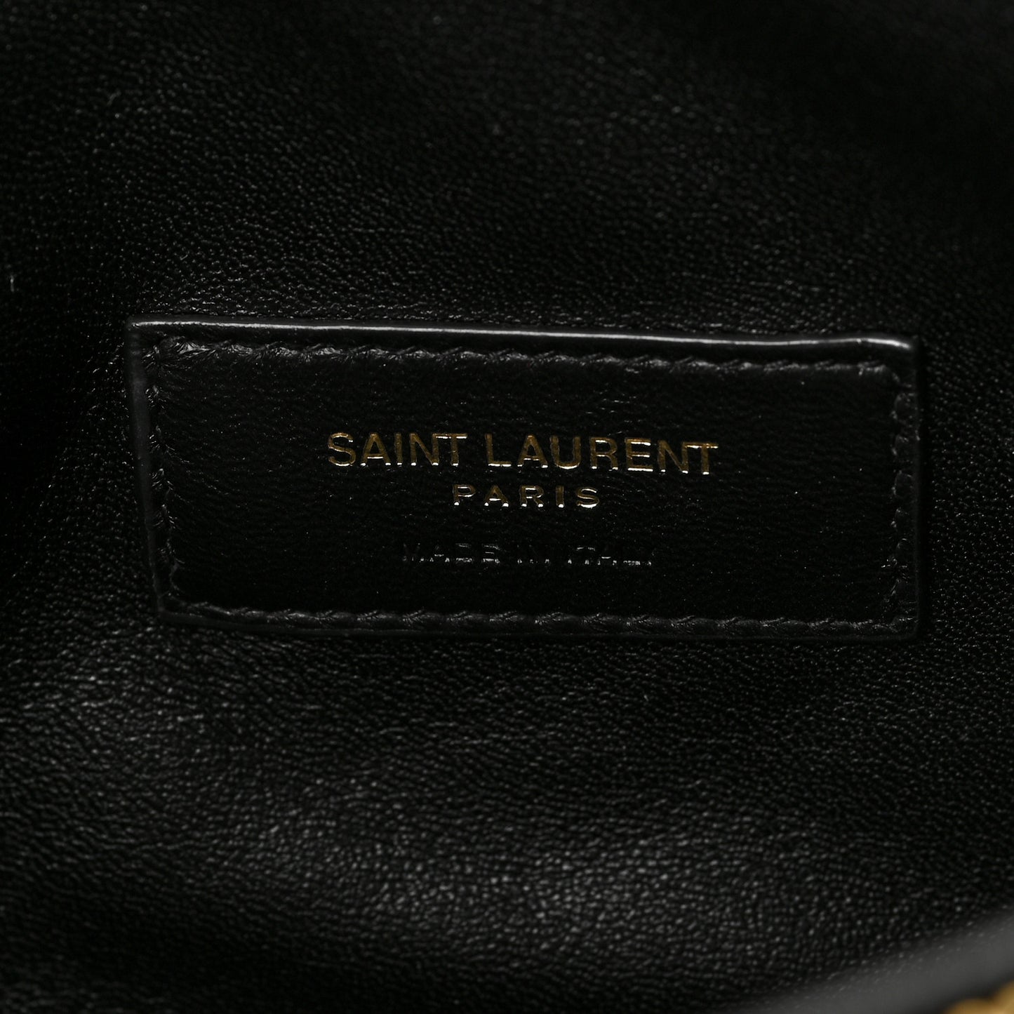 Lambskin Quilted Gaby Zipped Pouch Black