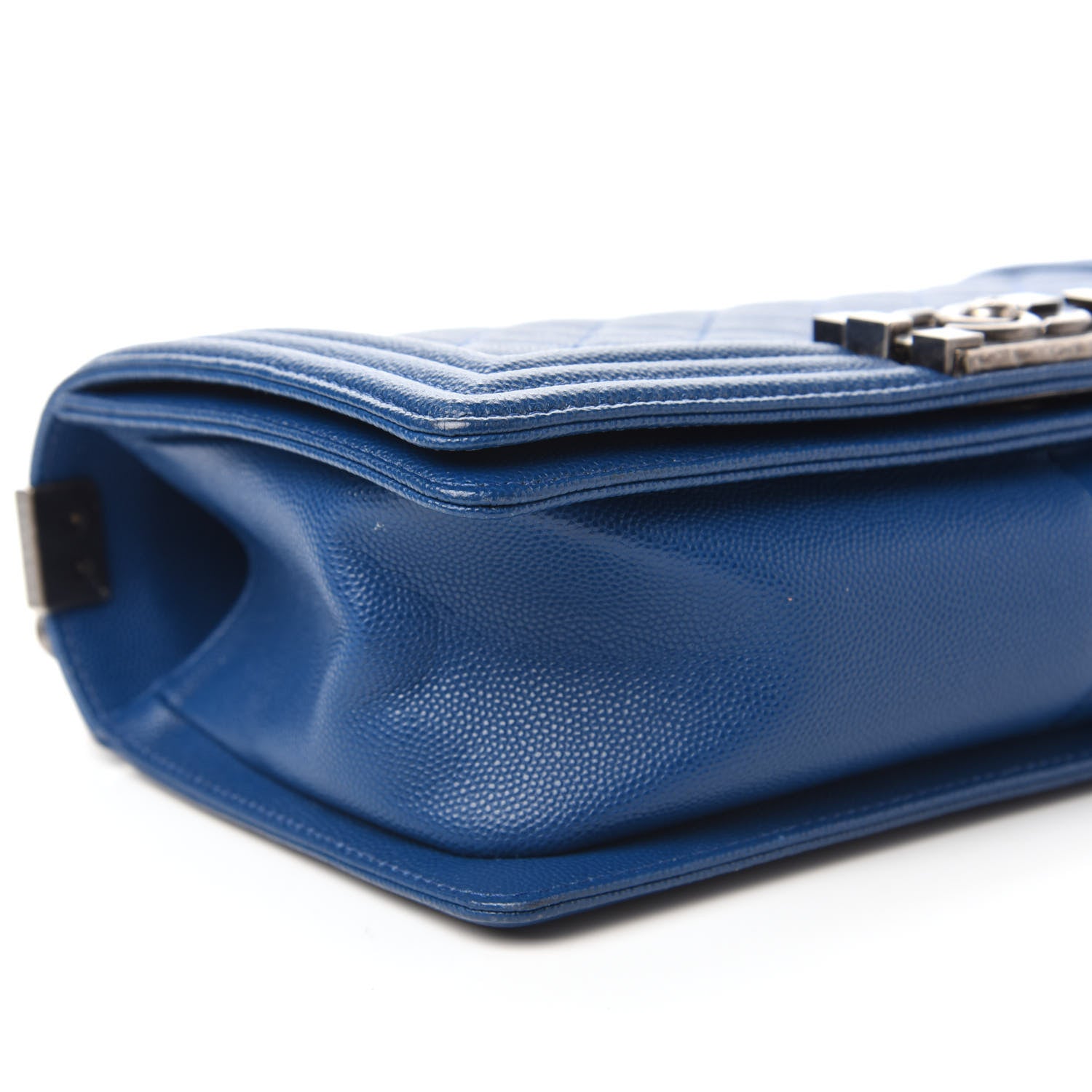 Chanel Caviar Quilted Medium Boy Flap Blue 7 of 11