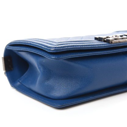 Chanel Caviar Quilted Medium Boy Flap Blue 7 of 11