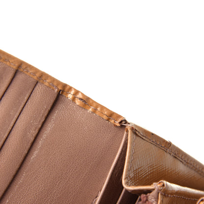 Prada Saffiano Studded Flap Wallet Caramel 10 of 11