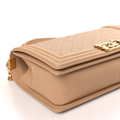 Chanel Caviar Quilted New Medium Boy Flap Beige 8 of 9
