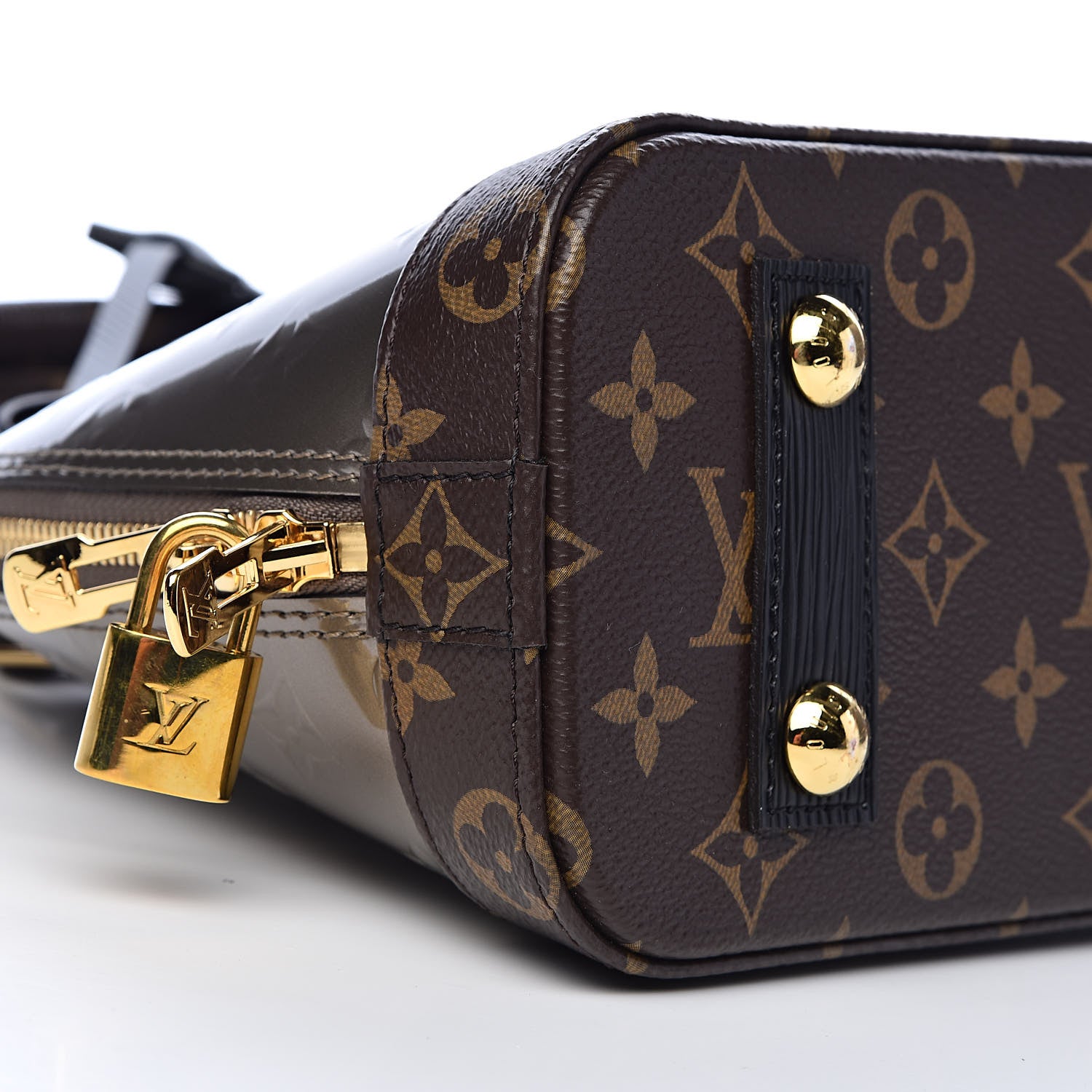 Louis Vuitton Vernis Epi Monogram Alma BB Champagne Metallise 7 of 10
