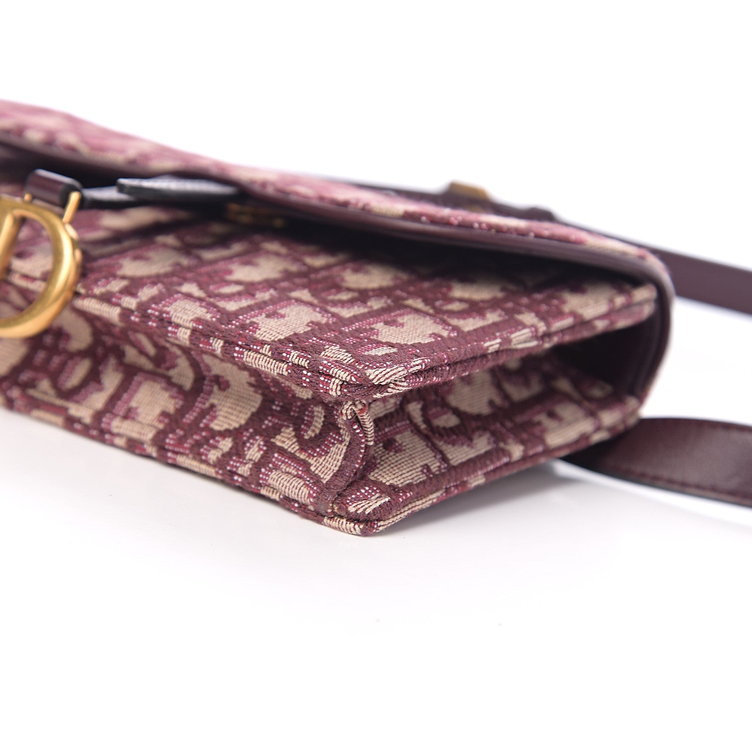 Christian Dior Oblique Saddle Belt Bag Bordeaux 7 of 8