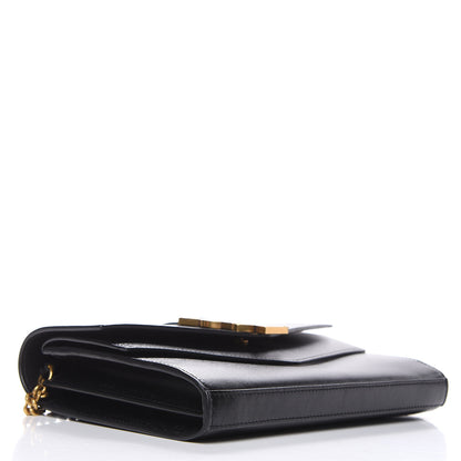 Saint Laurent Smooth Calfskin Monogram Sulpice Chain Wallet Black 4 of 9