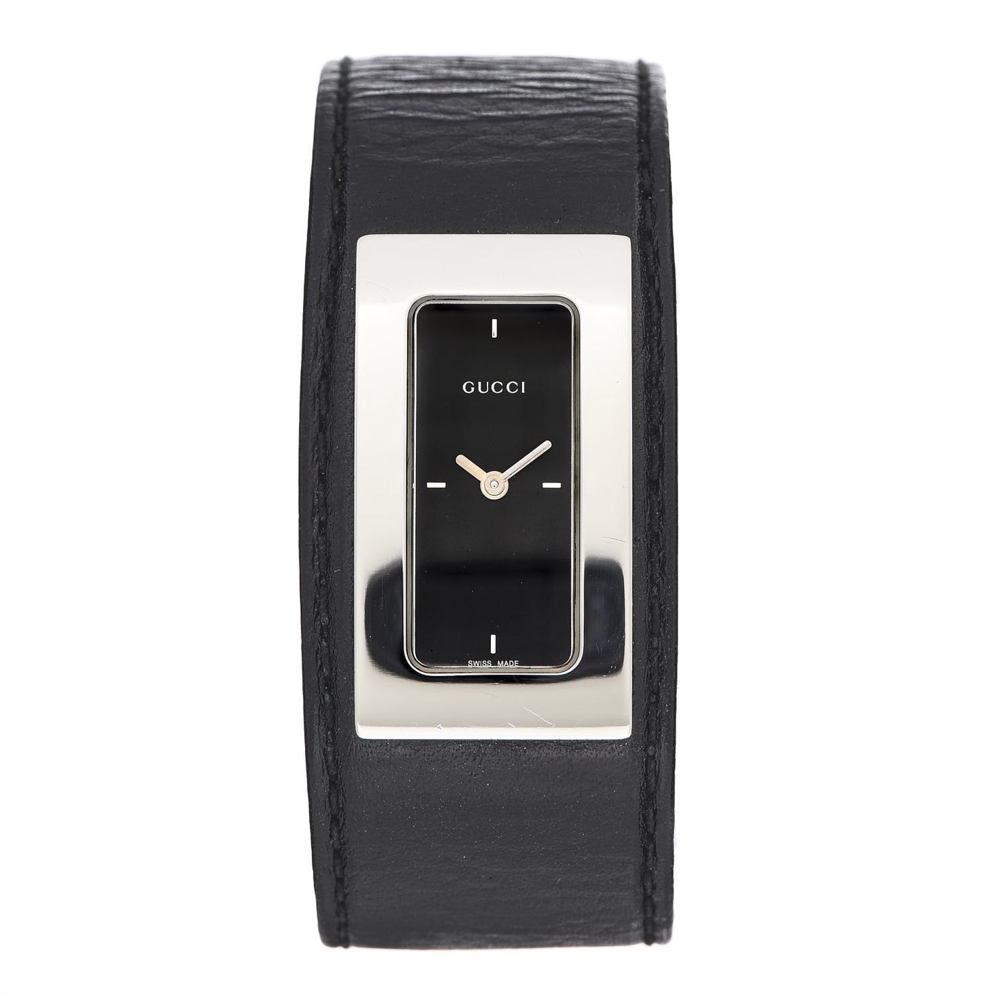 Stainless Steel Calfskin 18mm 7800S Quartz Watch Black