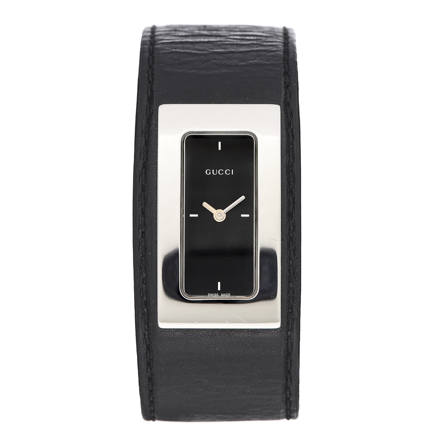 Gucci Stainless Steel Calfskin 18mm 7800S Quartz Watch Black 1 of 11