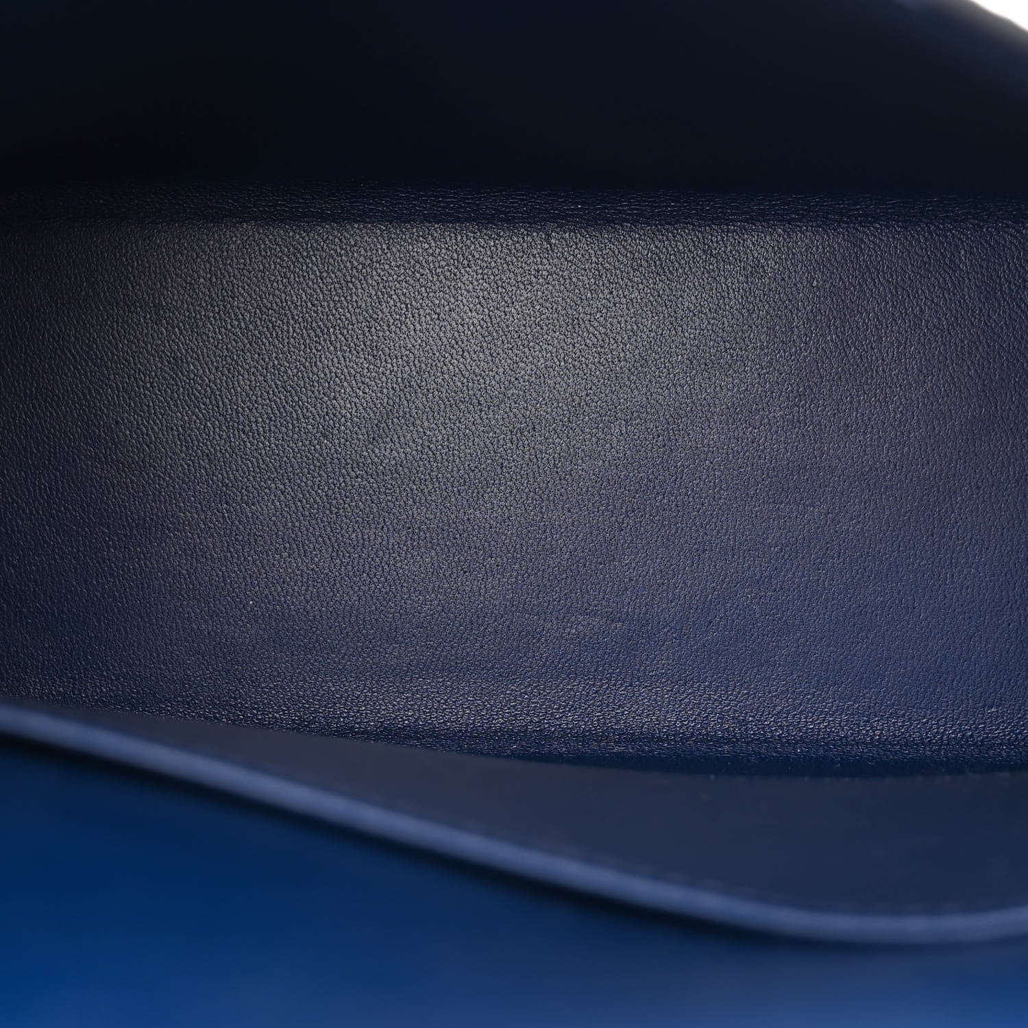 Hermes Madame Calfskin Shiny Alligator Mini Kelly Sellier Touch 20 Bleu Encre 5 of 15