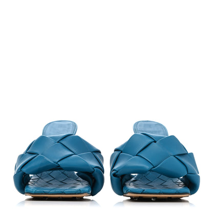 Bottega Veneta Nappa Maxi Intrecciato Lido 90mm Mule Sandals 38 Vintage Blue 2 of 4