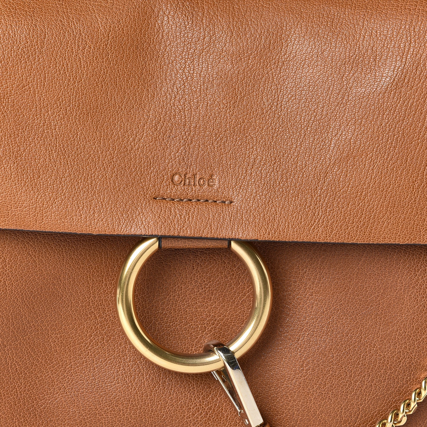 Chloe Goatskin Medium Faye Shoulder Bag Caramel 13 of 15