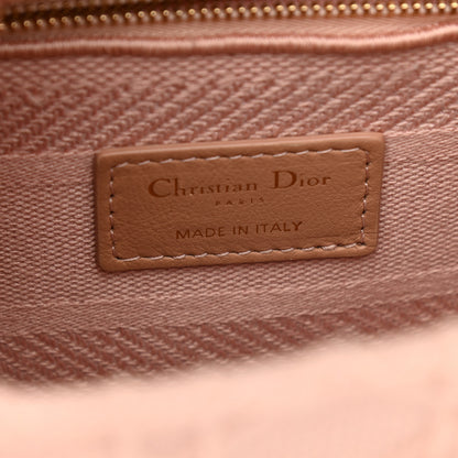 Christian Dior Canvas Embroidered Cannage Medium Lady D-Lite Pink 9 of 12