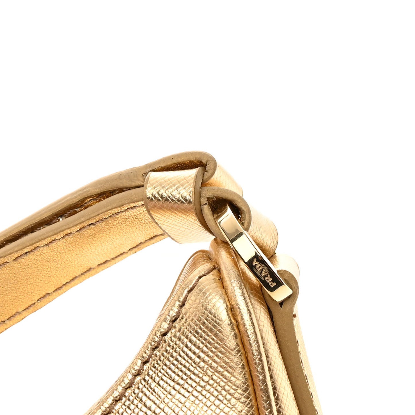 Saffiano Lux Mini Re-Edition Shoulder Bag Platino