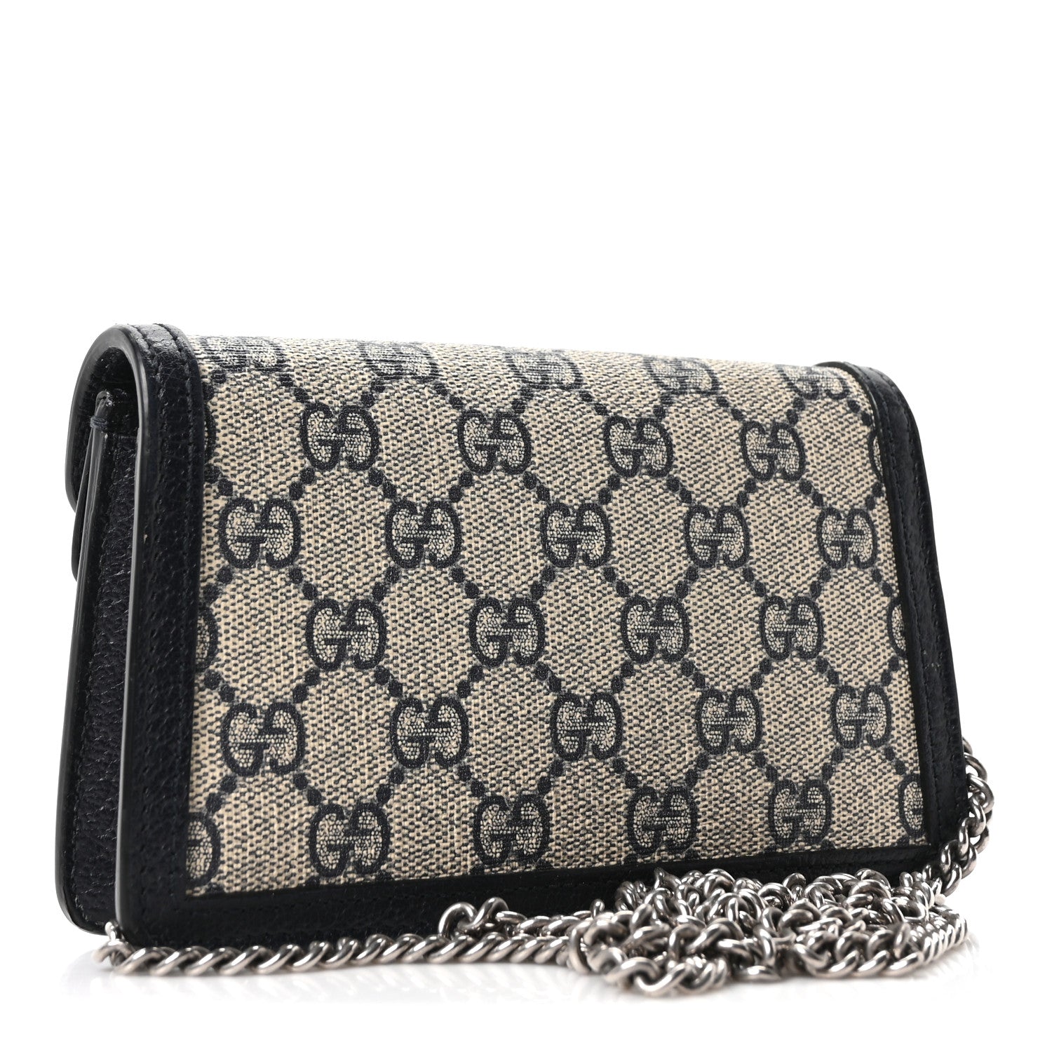 Gucci GG Supreme Monogram Textured Dollar Calfskin Super Mini Dionysus Shoulder Bag Beige Blue 4 of 19