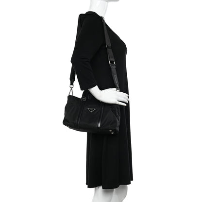 Prada Tessuto Nylon Spazzolato Tote Black 2 of 12