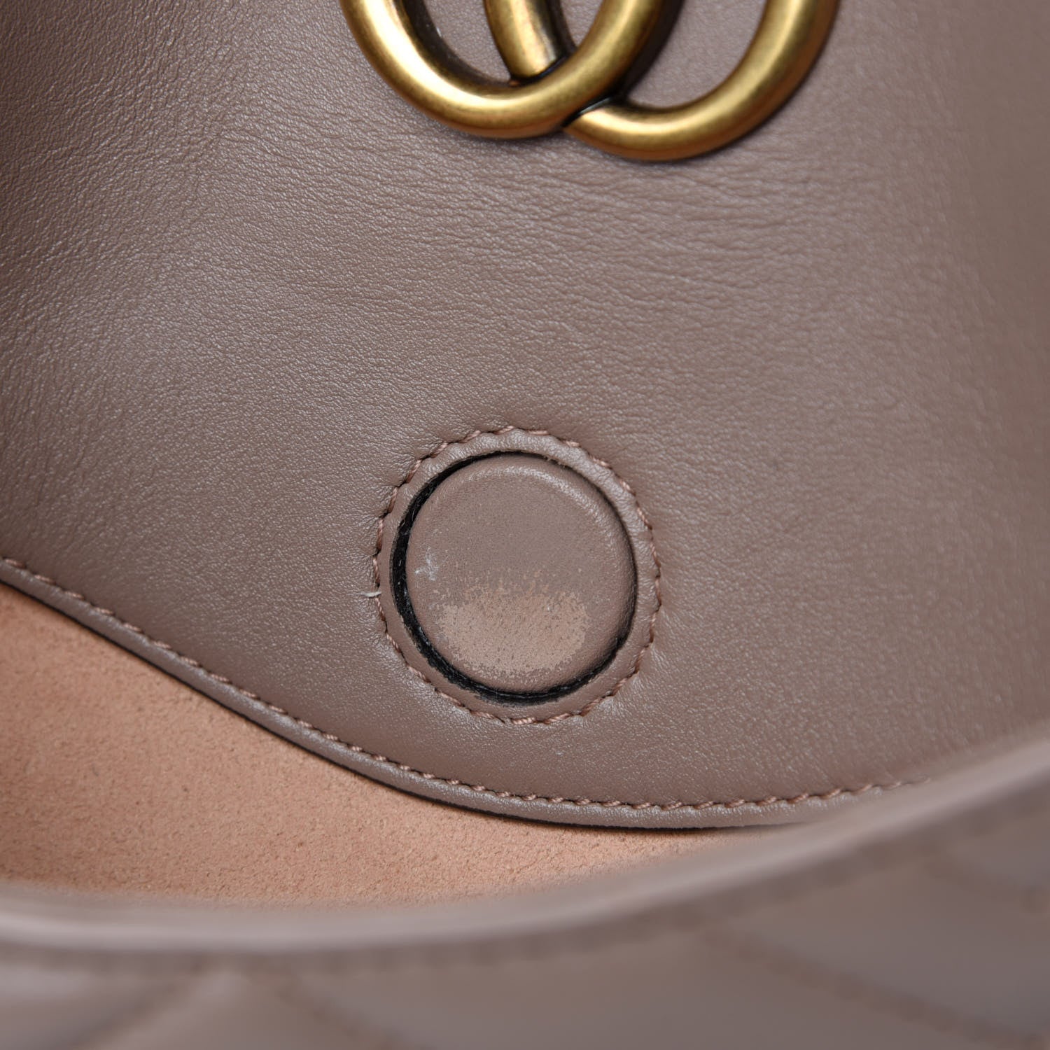Gucci Calfskin Matelasse Medium GG Marmont Chain Shoulder Bag Porcelain Rose 8 of 12