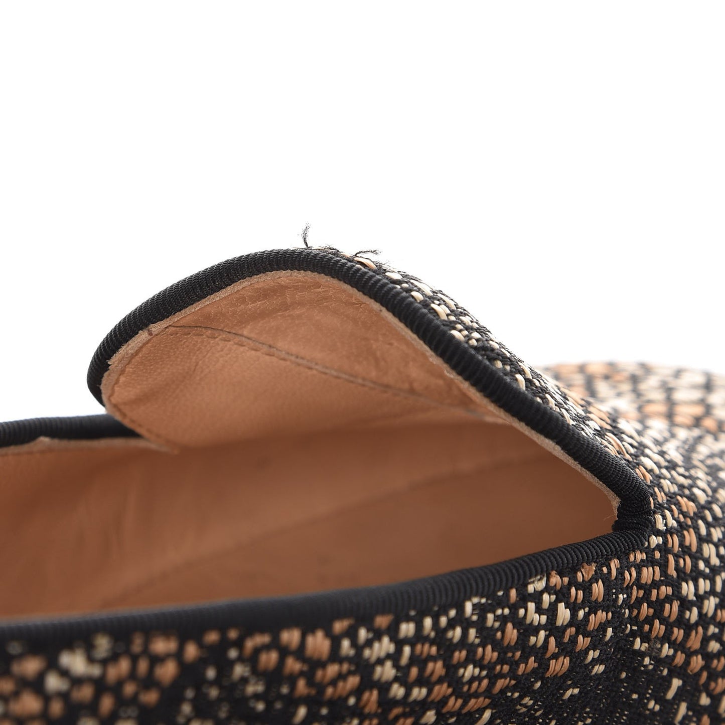 Jacquard Sakouette Loafer Flats 39 Brown Beige