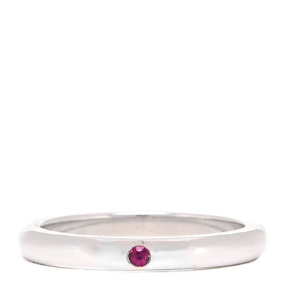 Tiffany Sterling Silver Ruby Elsa Peretti Band Ring 53 6.5 1 of 4