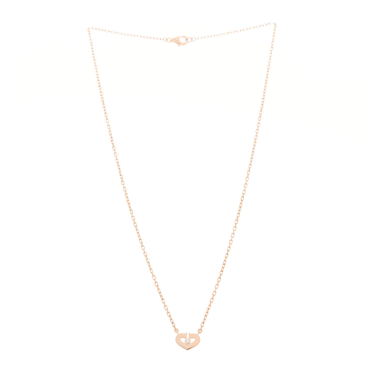 Cartier 18K Pink Gold Diamond XS Hearts and Symbols Necklace 1 of 6