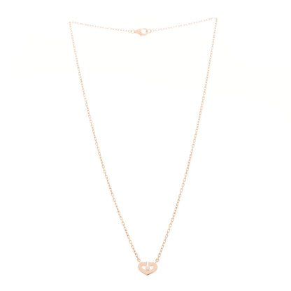 Cartier 18K Pink Gold Diamond XS Hearts and Symbols Necklace 1 of 6