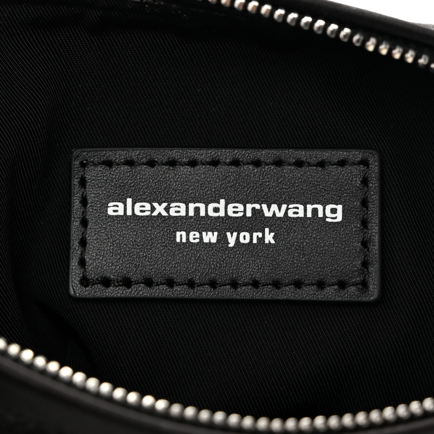 Alexander Wang Satin Crystal Logo Micro Marquess Bag Black 6 of 8
