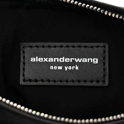 Alexander Wang Satin Crystal Logo Micro Marquess Bag Black 6 of 8