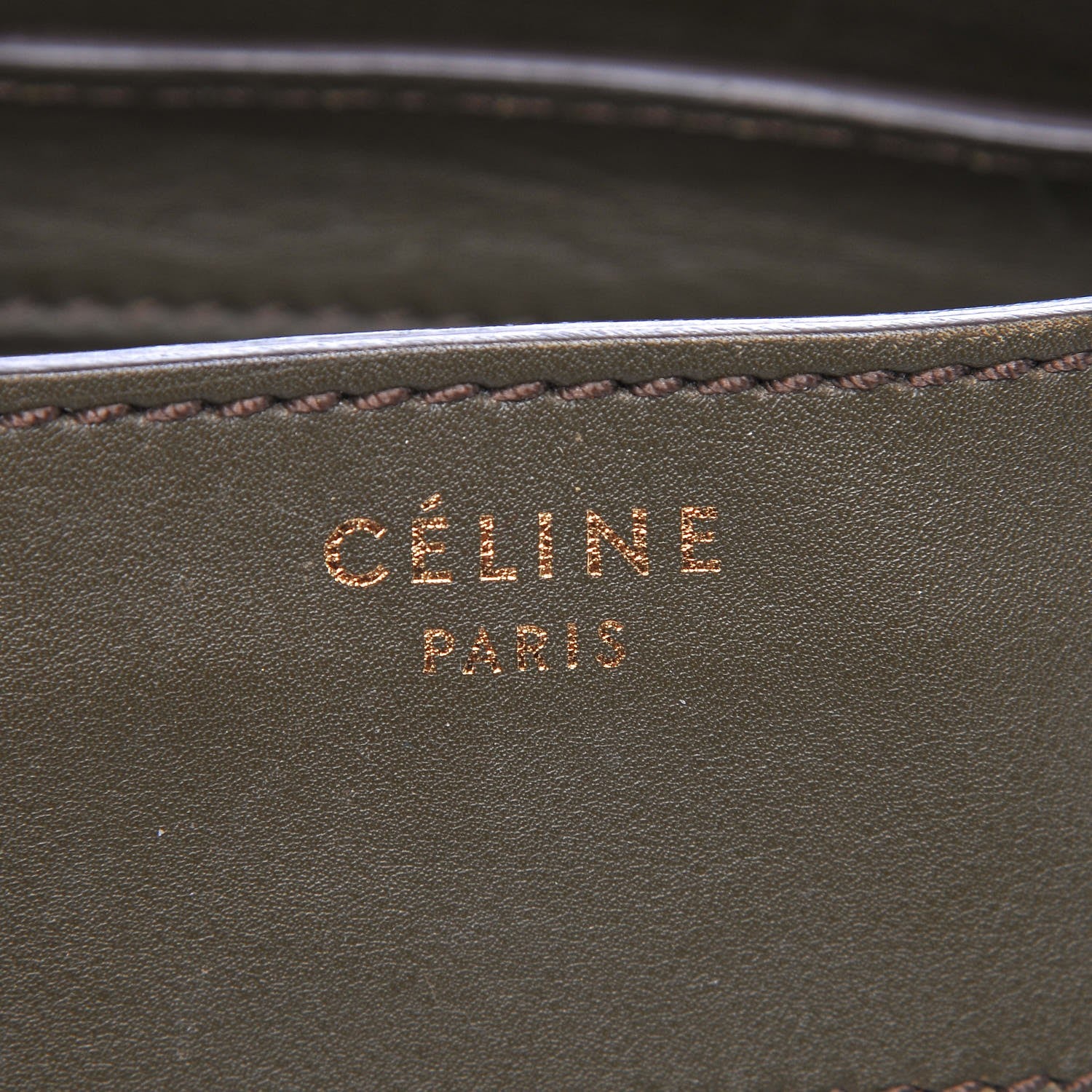 Celine Smooth Calfskin Mini Envelope Luggage Khaki 6 of 9