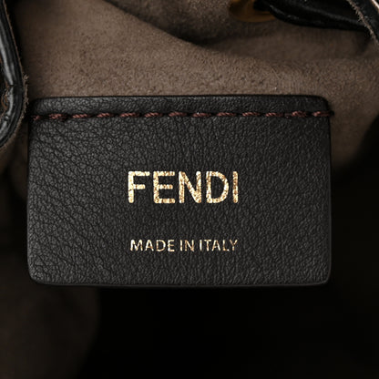 Fendi Vitello Liberty F is Fendi Bi-Color FF 1974 Embossed Mini Mon Tresor Bucket Bag Maya Black 6 of 11