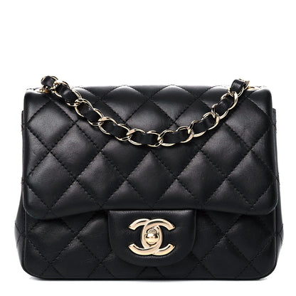 Chanel Lambskin Quilted Mini Square Flap Black 1 of 10