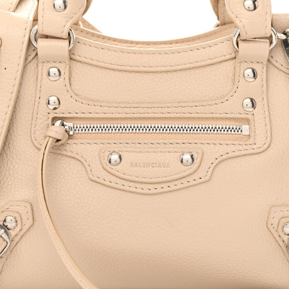 Balenciaga Grained Calfskin Neo Classic Silver Hardware Mini City Cream 8 of 11