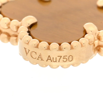 Van Cleef & Arpels VAN CLEEF & ARPELS 18K Yellow Gold Tiger Eye 5 Motifs Vintage Alhambra Bracelet 4 of 6