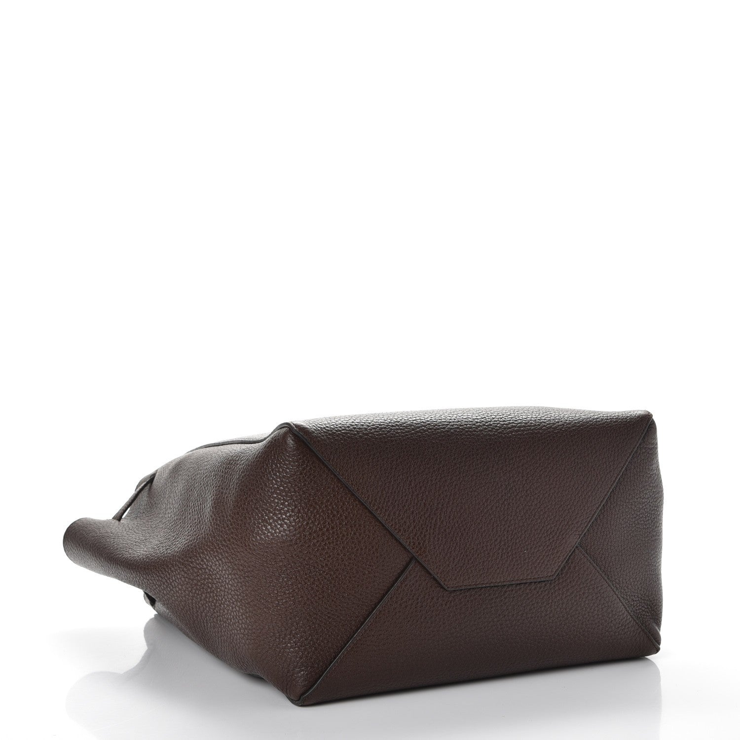 Celine Shiny Grained Calfskin Medium Belt Cabas Phantom Brown 4 of 7