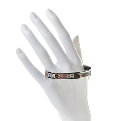 Hermes Enamel Printed Narrow Capitales Bracelet 65 2 of 6