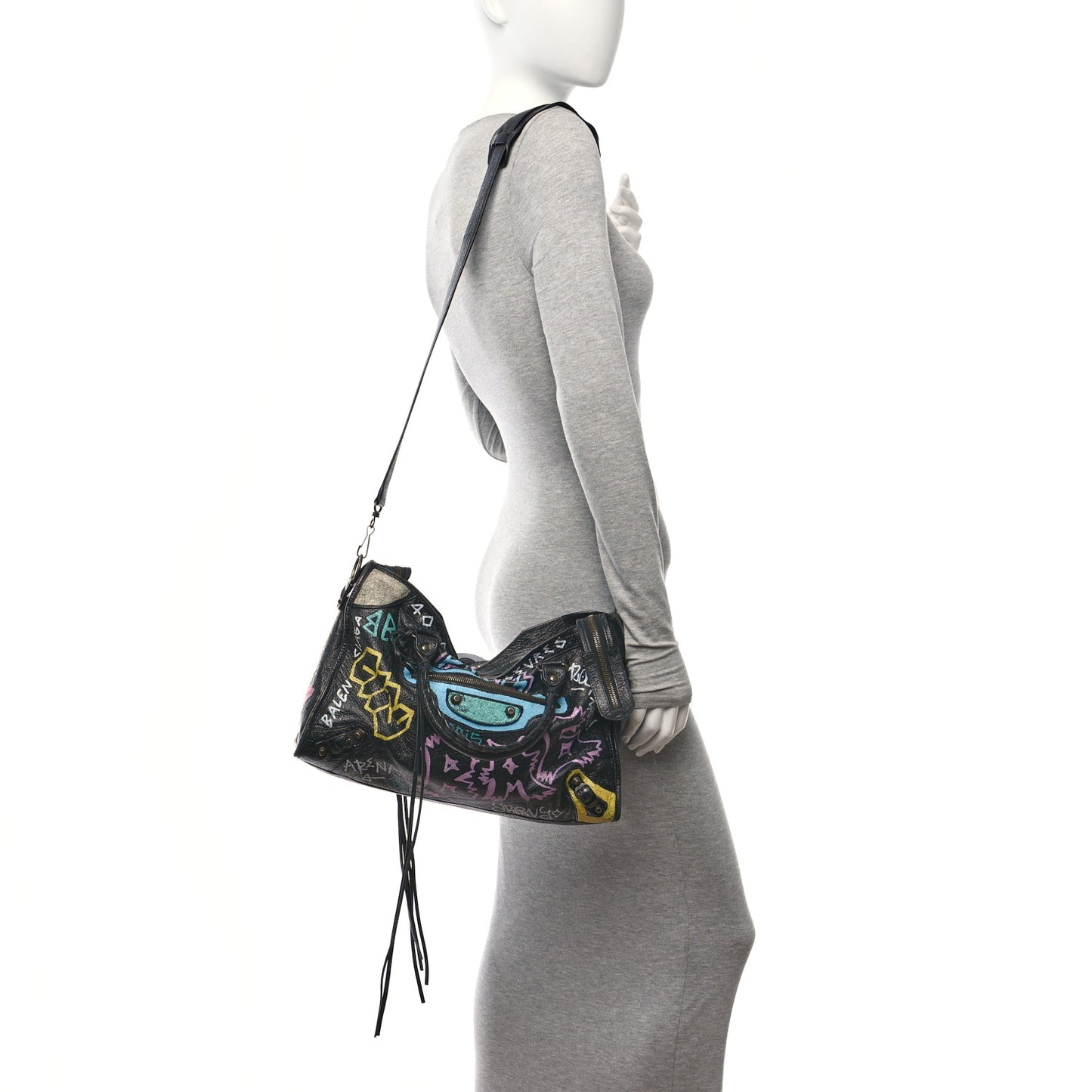 Agneau Graffiti All Over Classic Hardware City Black Multicolor
