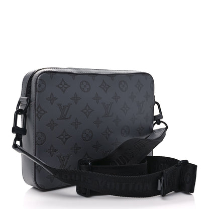 Louis Vuitton Calfskin Monogram Shadow Duo Messenger Anthracite Gray 2 of 8