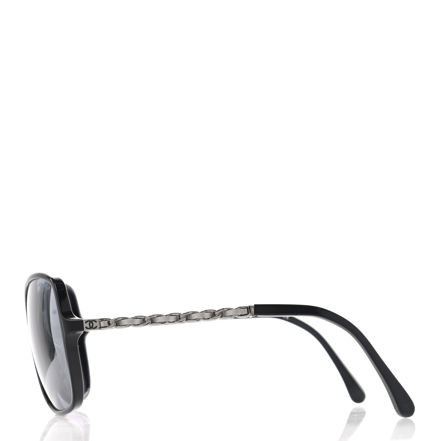 Chanel Lambskin Square Chain Sunglasses 5210-Q Black 3 of 8