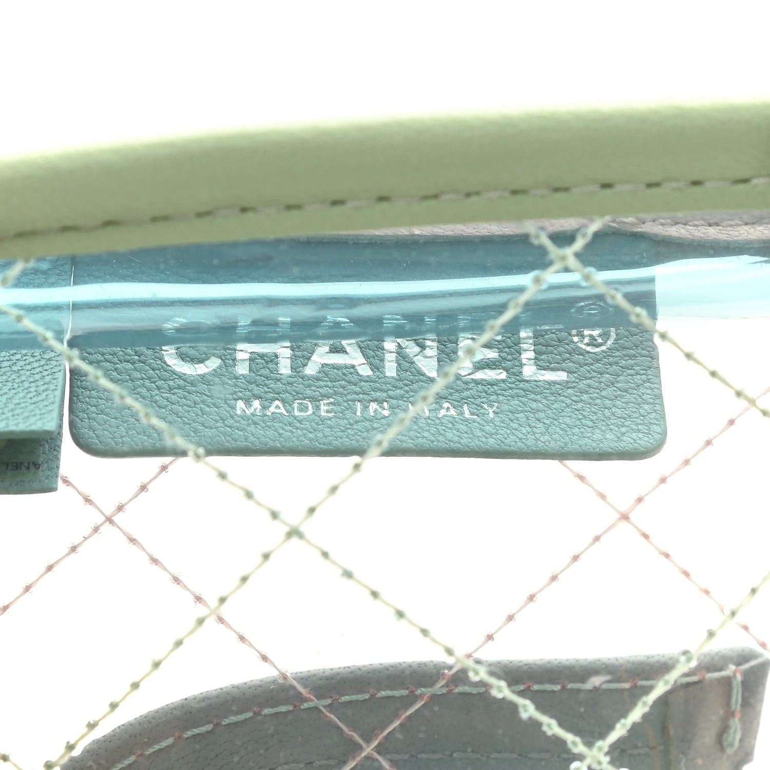 Chanel Lambskin PVC Quilted Mini Coco Splash Flap Blue Green 6 of 10