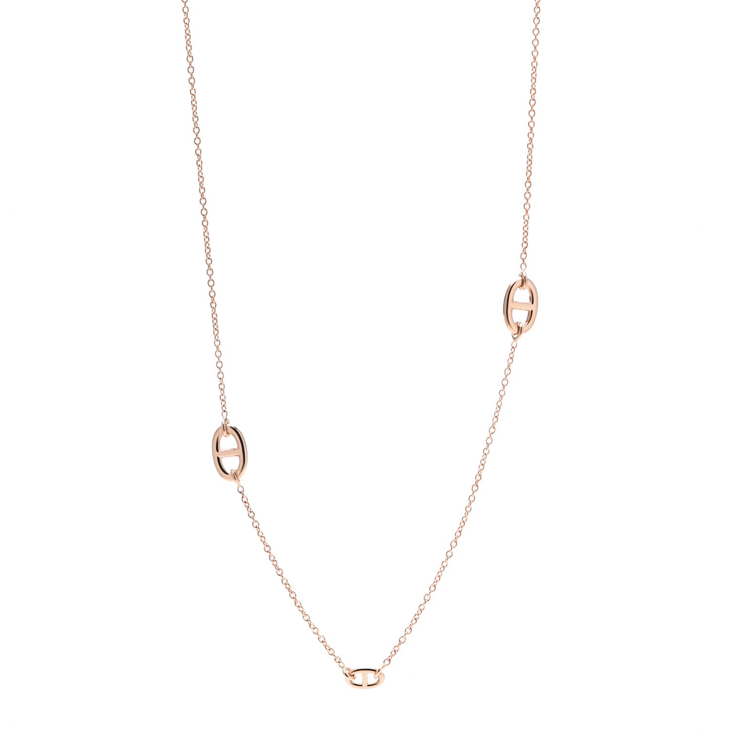 Hermes 18K Rose Gold Farandole Necklace 80 1 of 5