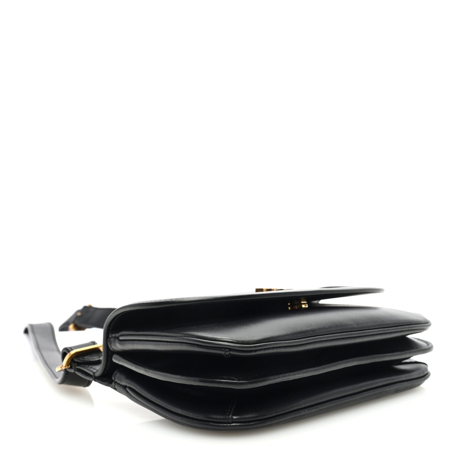 Saint Laurent Smooth Calfskin Small Charlie Shoulder Bag Black 4 of 9