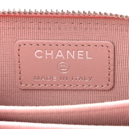 Chanel Caviar Quilted Zip Coin Purse Pink 6 of 7