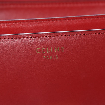 Celine Box Calfskin Medium Classic Box Flap Bag Red 6 of 9