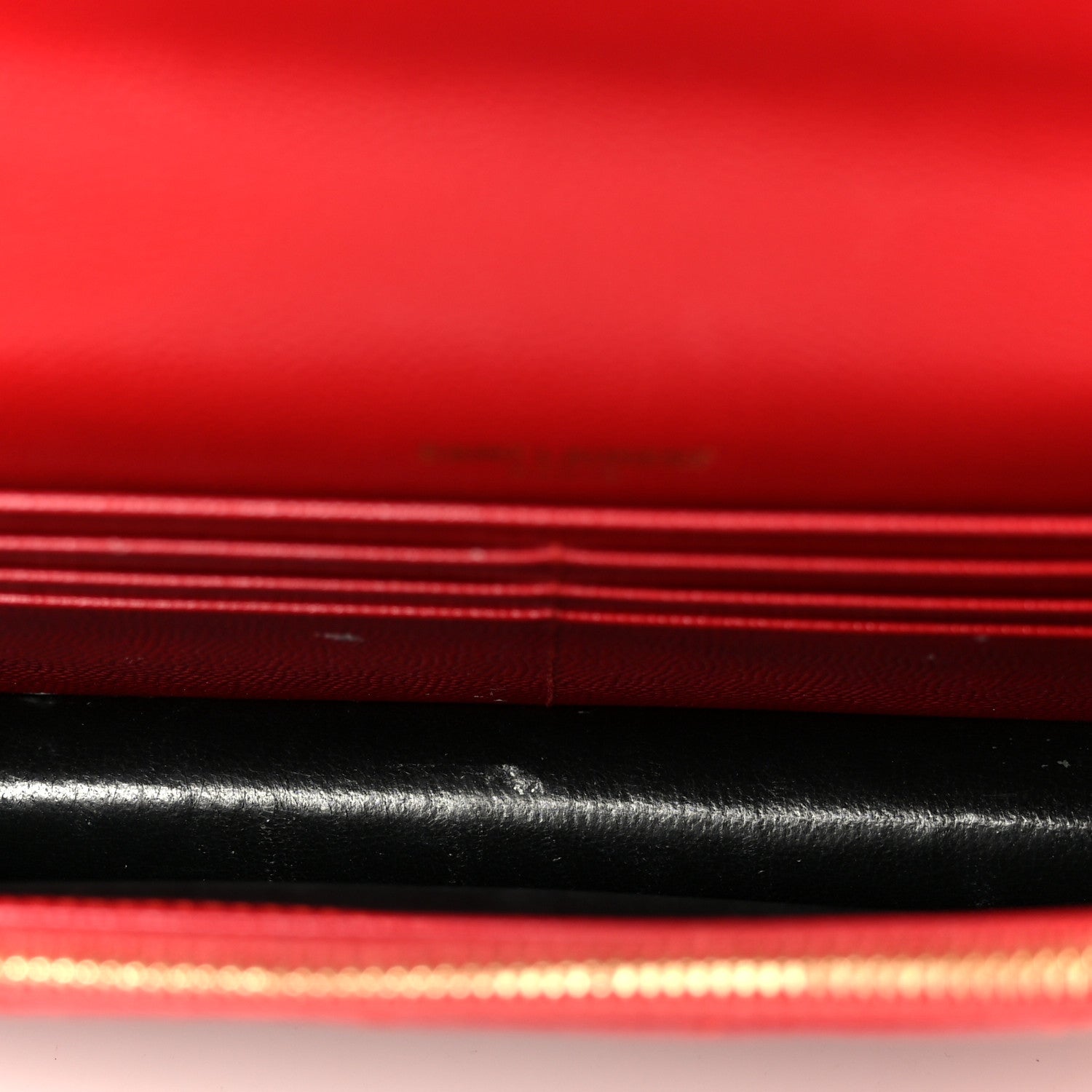 Saint Laurent Grain De Poudre Matelasse Chevron Monogram Envelope Chain Wallet  New Red 4 of 10