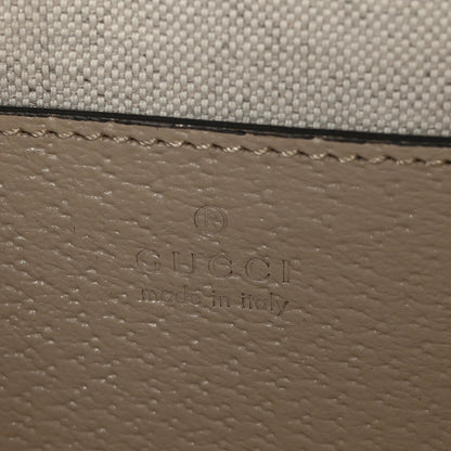 Gucci GG Supreme Monogram Textured Dollar Calfskin Web Small Ophidia Tote Bag Beige Mystic White Oatmeal 6 of 9