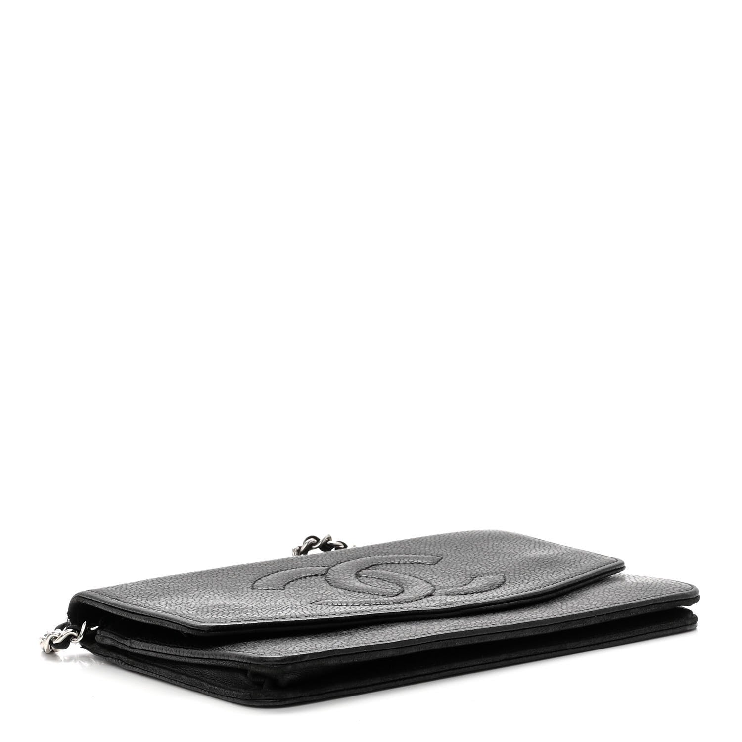 Chanel Caviar Timeless CC Wallet On Chain WOC Black 4 of 11