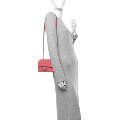 Chanel Iridescent Caviar Quilted Mini Rectangular Flap Pink 2 of 10