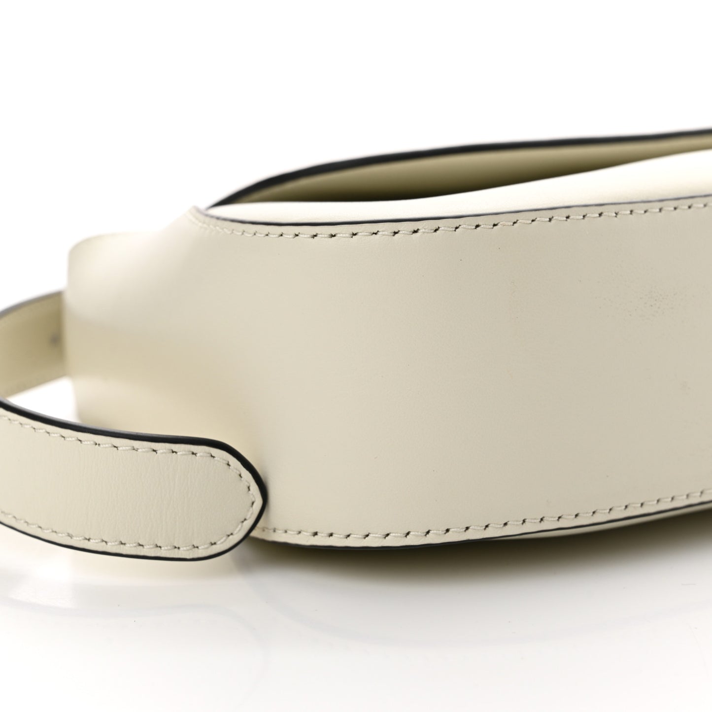 Spazzolato Flap Shoulder Bag White