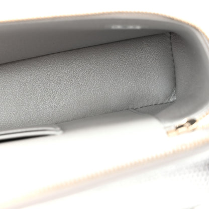 Chanel Lizard Embossed Top Handle Slim Vanity With Chain Silver 5 of 14