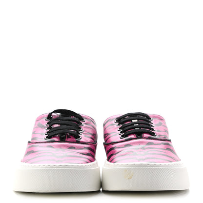 Saint Laurent Nappa Zebra Venice Sneakers 39.5 Fuchsia Black 2 of 9