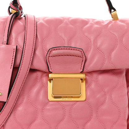 Miu Miu Nappa Padded Top Handle Bag Geranio 7 of 9