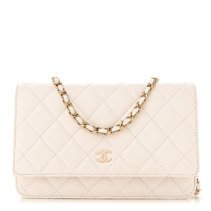 Chanel Caviar Quilted Wallet on Chain WOC White 1 of 12
